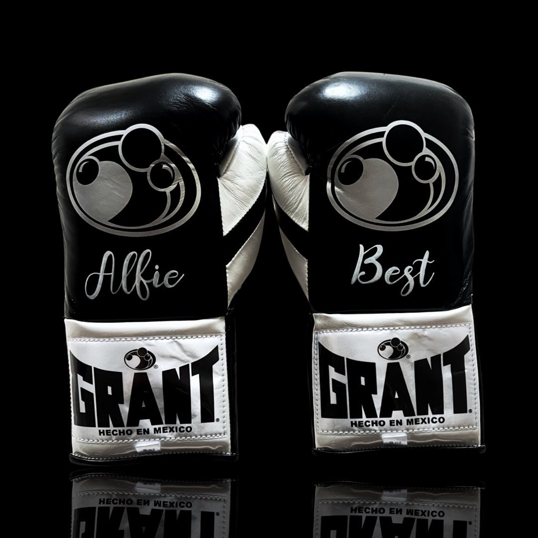 Boxing Gloves Set, Black/White Boxing set, Boxing Head Guard