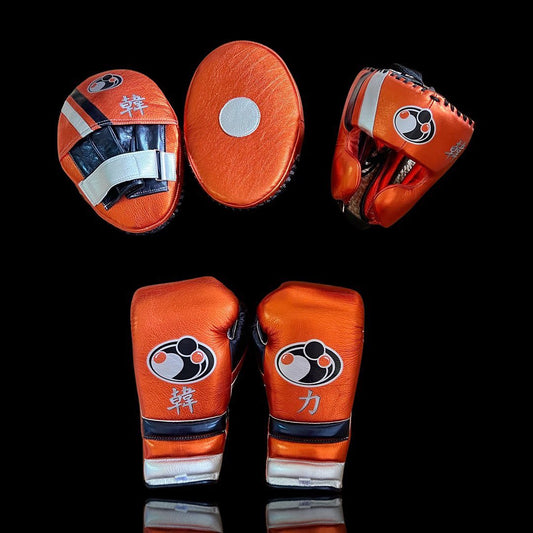 Boxing Gloves Set, Orange Boxing set, Boxing Head Guard