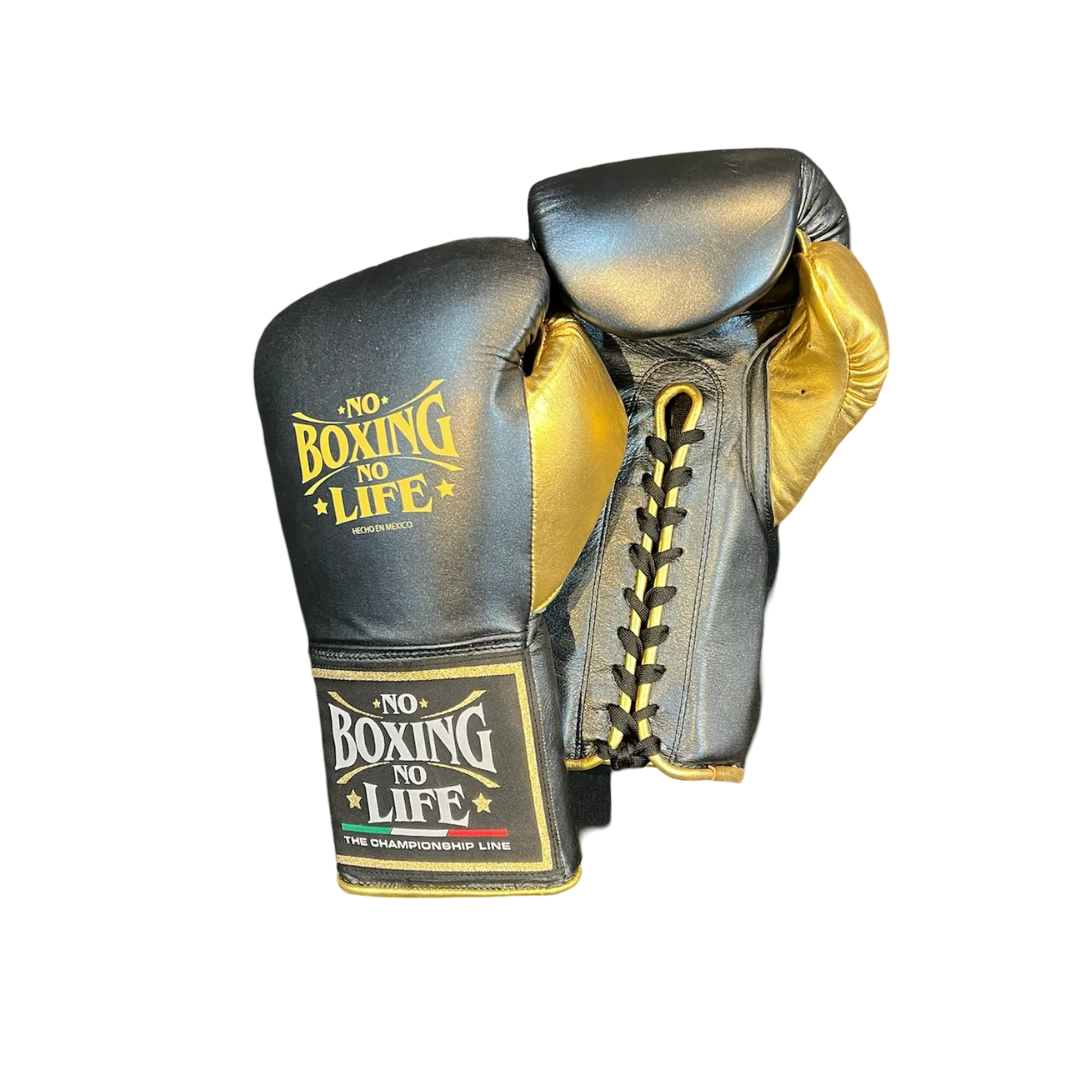 No Boxing No Life Boxing Gloves Grey/Gold Custom made