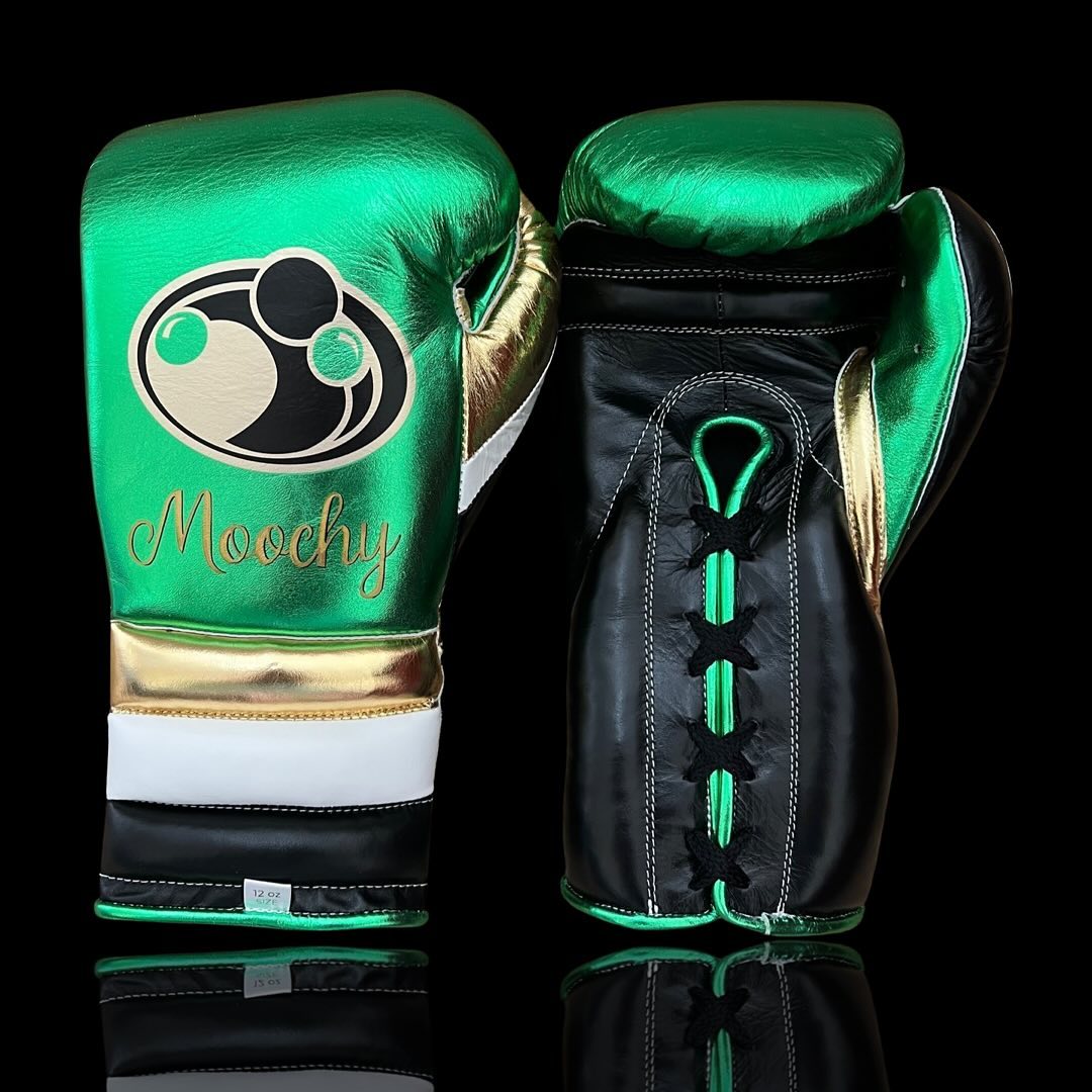 Grant Boxing Gloves Set | Professional Training Gear | Customizable - Headguard & Groinguard | Green/Black/Gold