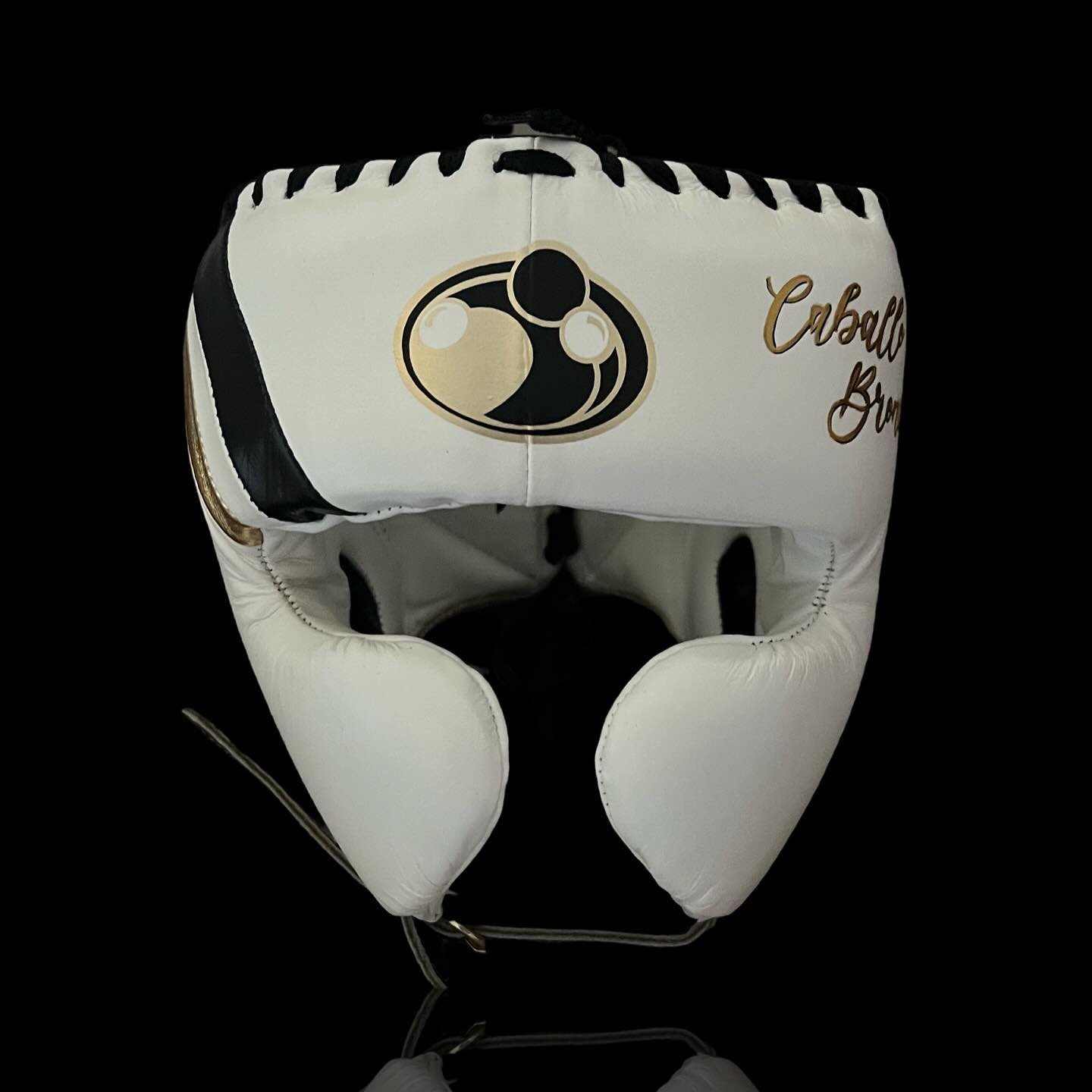 Boxing Gloves Set, White/Gold Boxing set, Boxing Head Guard