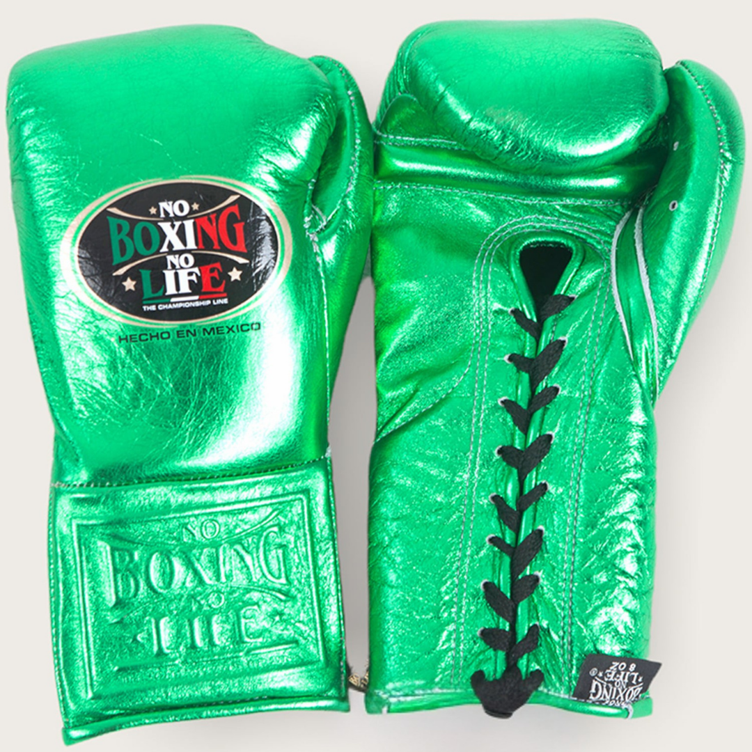 No Boxing No Life Boxing Gloves Green Comfort Leather