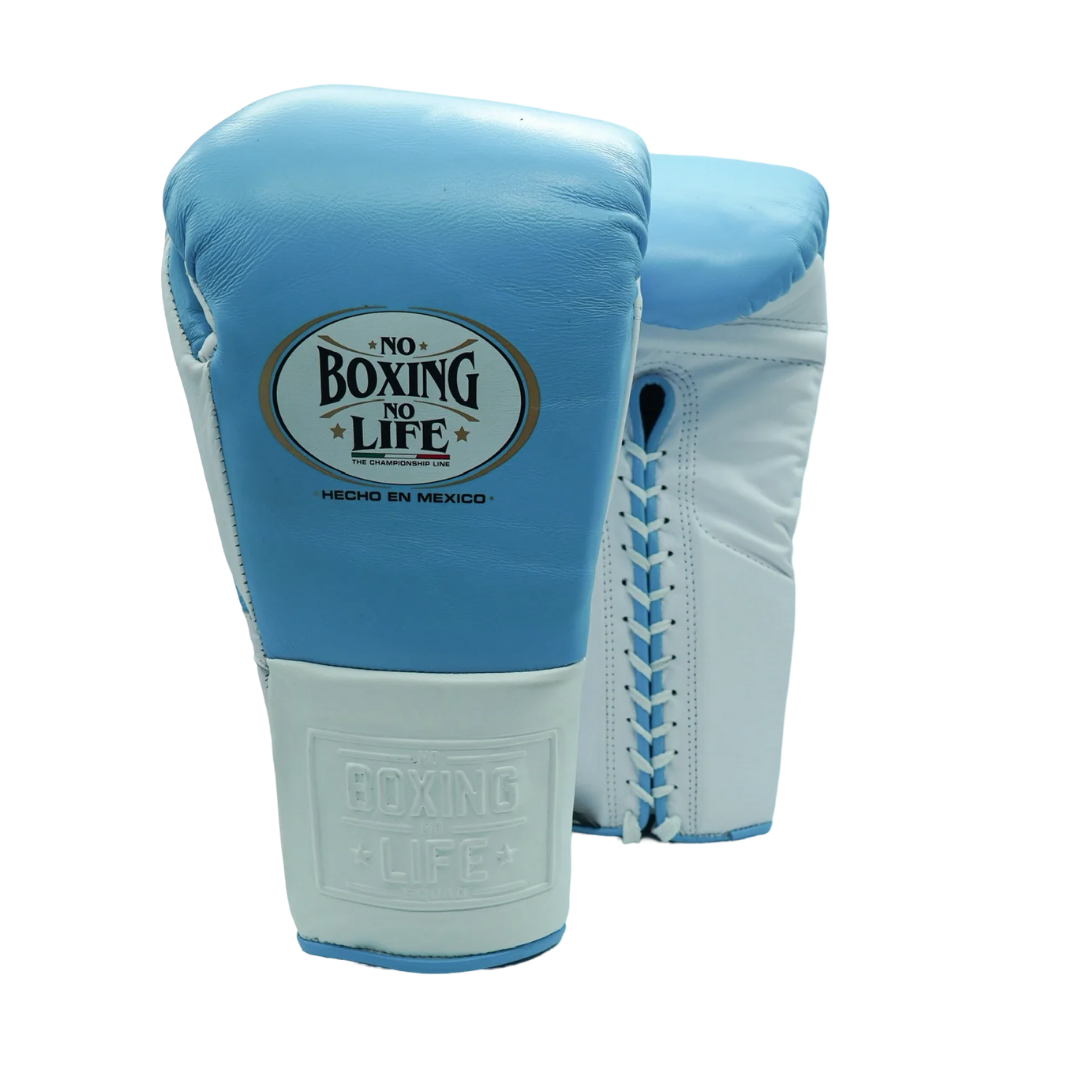 No Boxing No Life Blue/White Professional Training Boxing gears | Customizable  Gloves