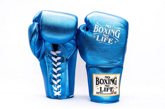 No boxing no life Blue boxing gloves 4-24oz , professional sparring gear
