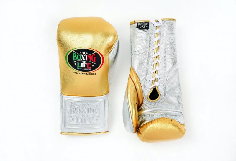 No boxing no life Gold/Silver boxing gloves, premium soft-padding sparring gear