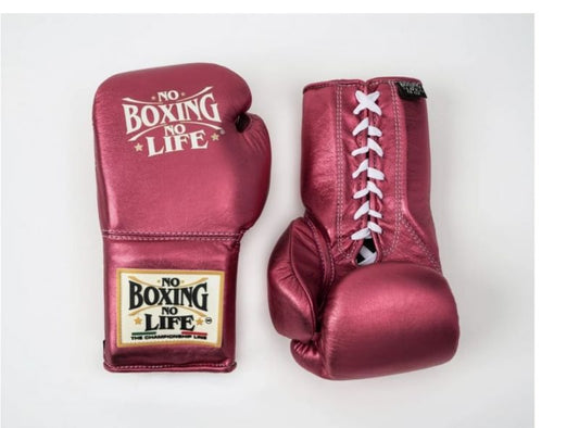 No Boxing No Life Pink Professional Training Boxing Gloves | Customizable Gloves