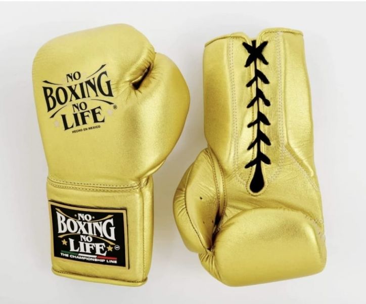 No boxing no life Gold boxing gloves , soft cushion sparring gloves