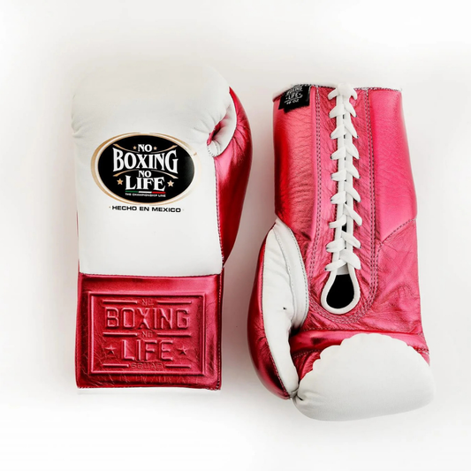 No boxing no life White/Pink boxing gloves, premium soft-padding sparring gear