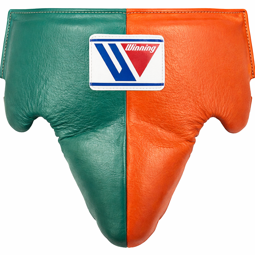 Winning Groin Protector Green/Orange Leather