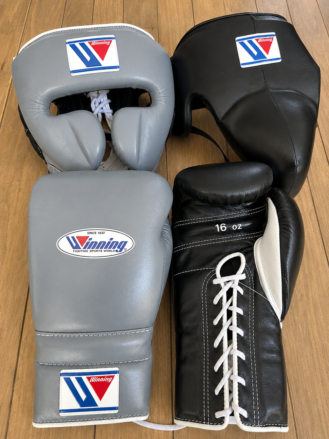 Winning Boxing Set Grey/Black/White Sparring Set