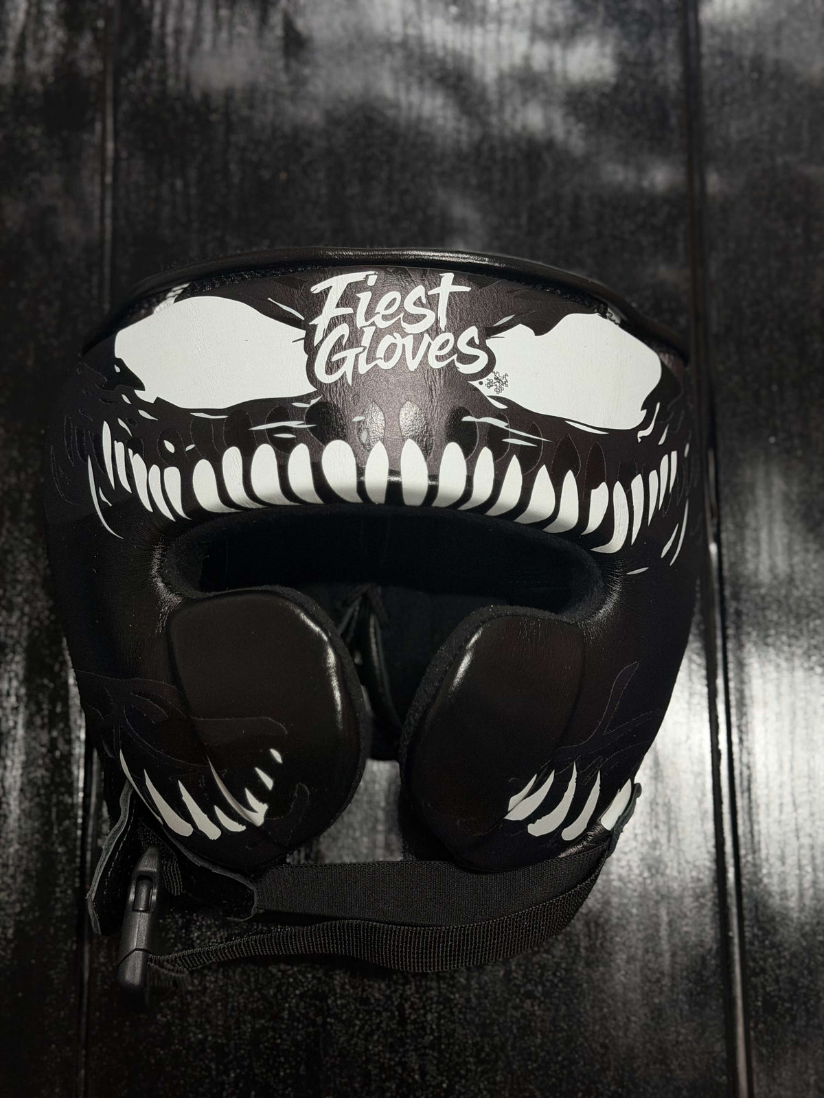 Fiest Winning Venum Style Boxing Sets Black Leather Headguard