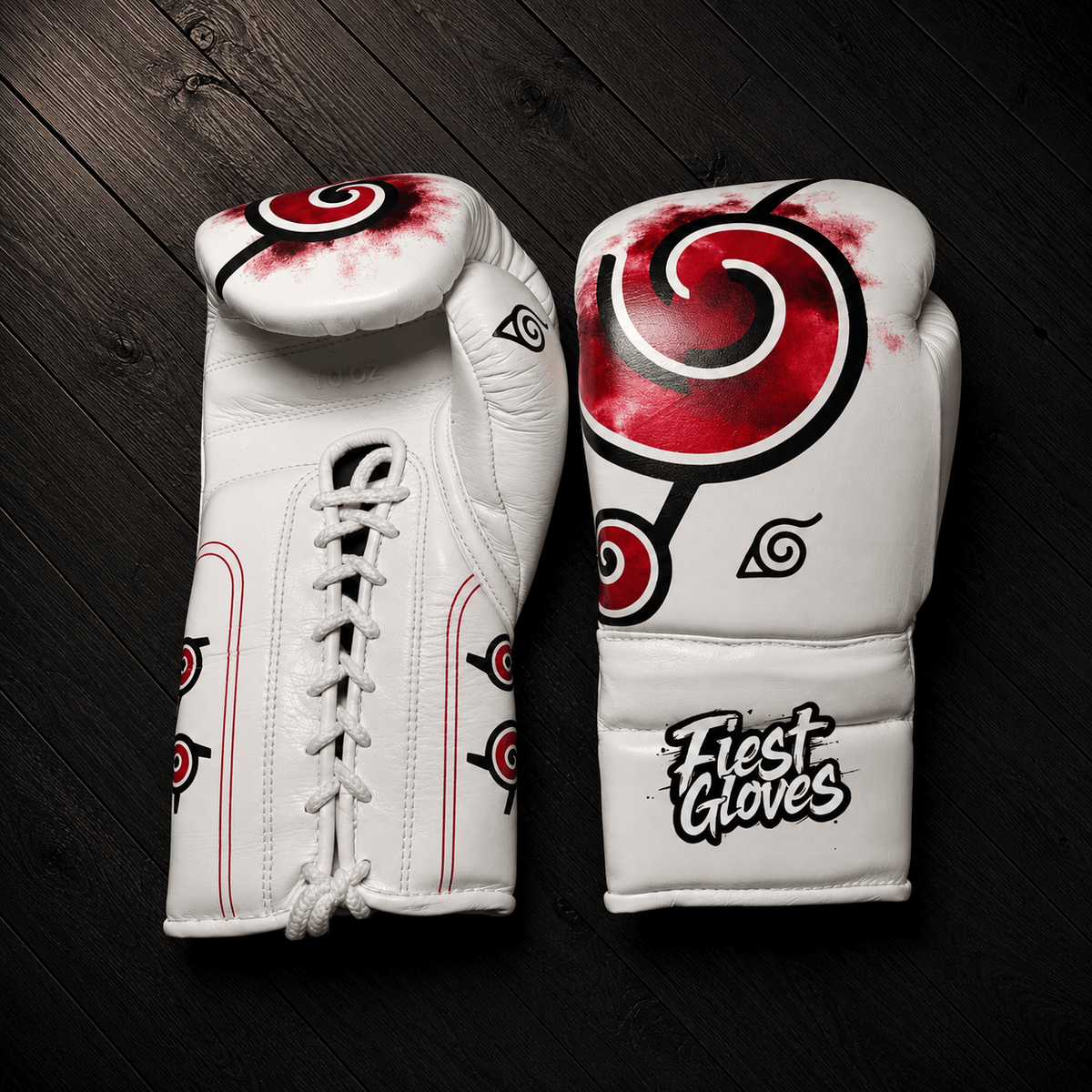 Fiest Winning Style Boxing Gloves White/Red Leather Training Gloves for Boxing
