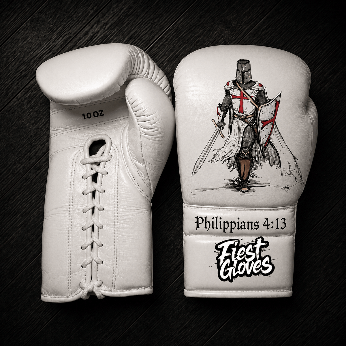Fiest Winning Style Boxing Gloves White Leather Training Gloves for Sparring