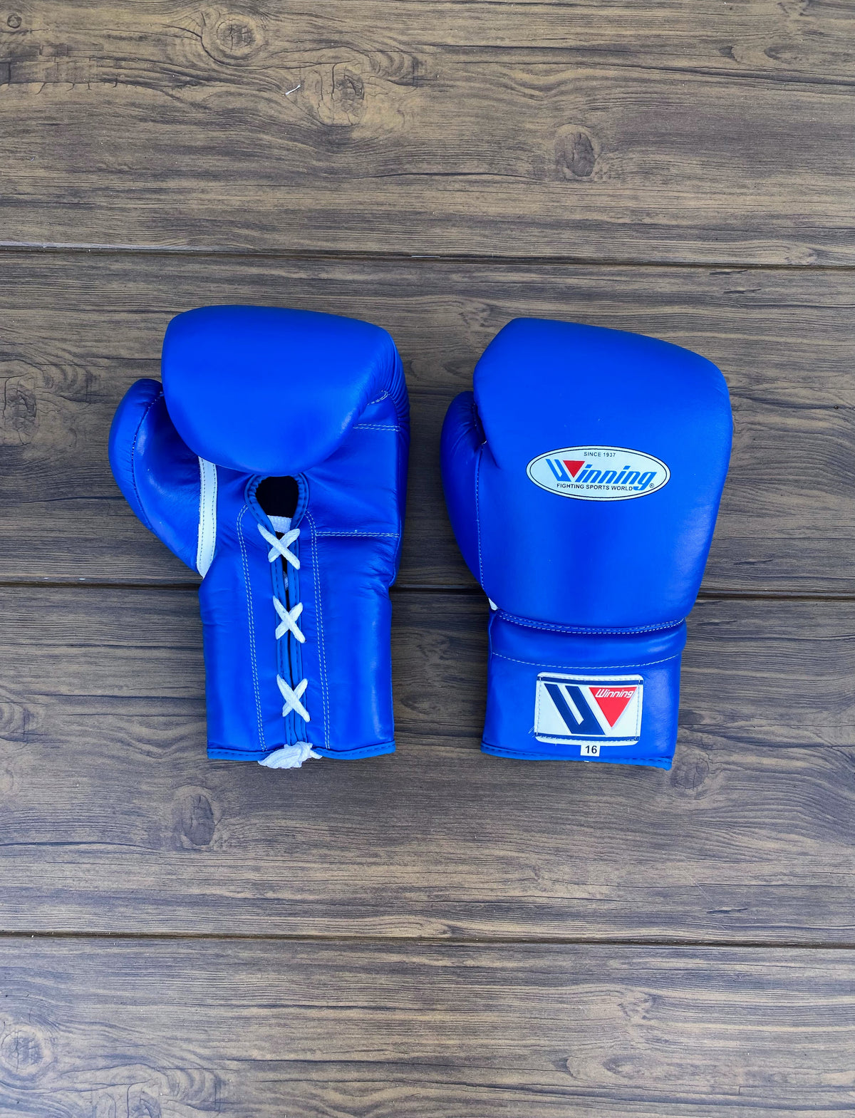 Winning Boxing Gloves Navy-Blue Leather