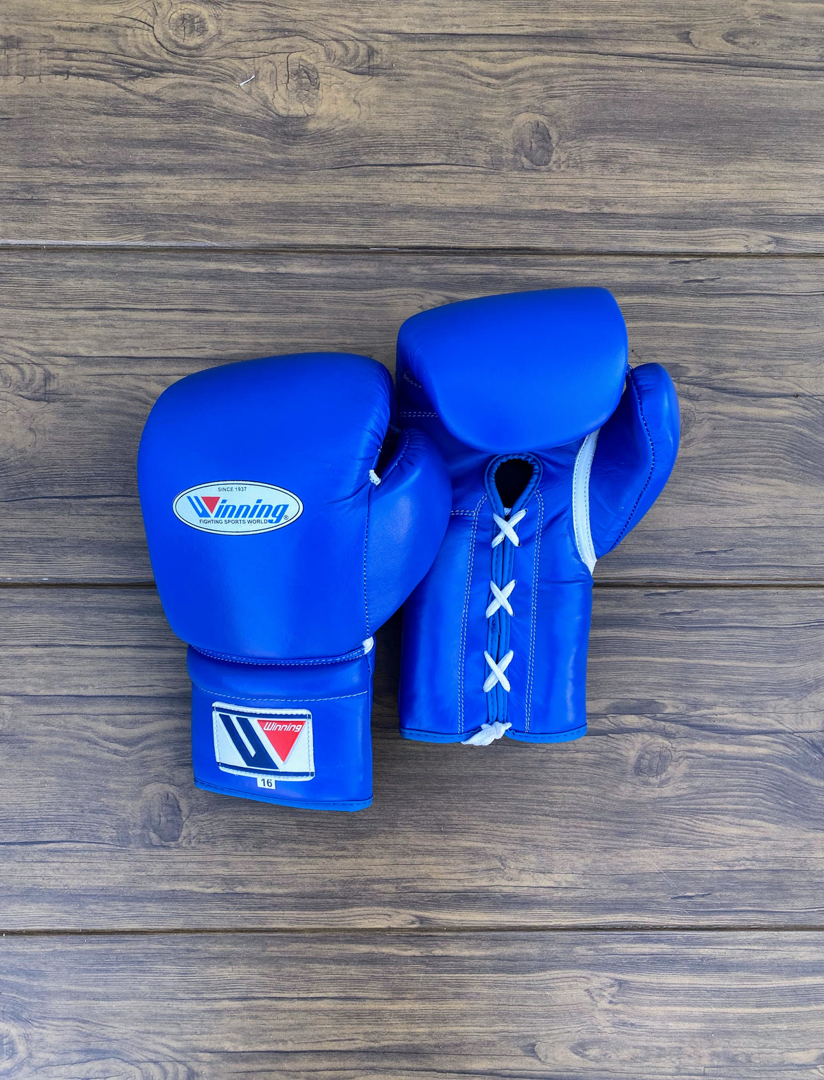 Winning Boxing Gloves Navy-Blue Leather