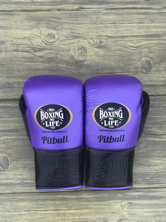 No boxing no life Black/Purple boxing gloves 4-24oz , premium soft-fit sparring gear
