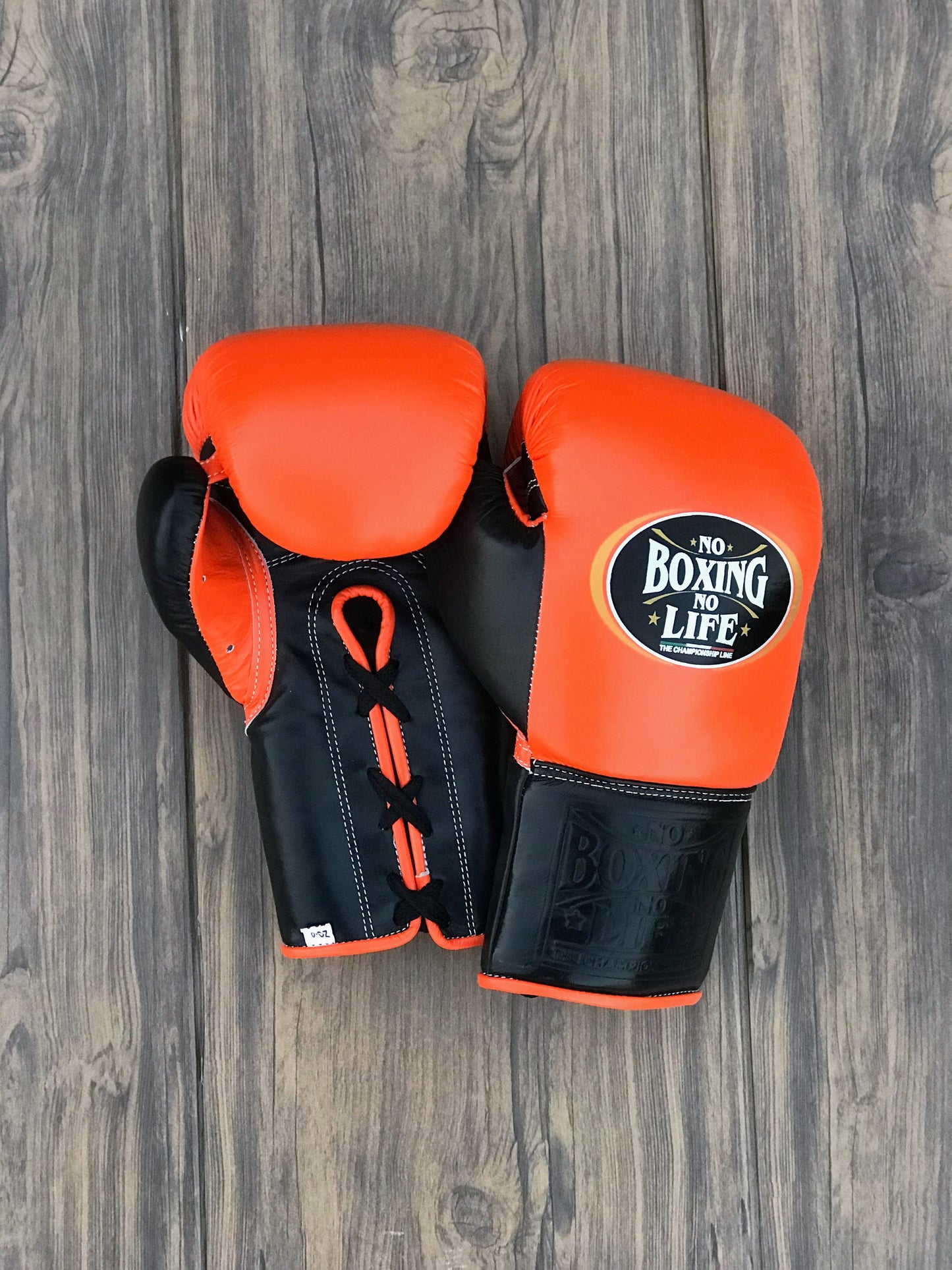 No boxing no life Black/Orange boxing gears 4-24oz , professional soft sparring gloves
