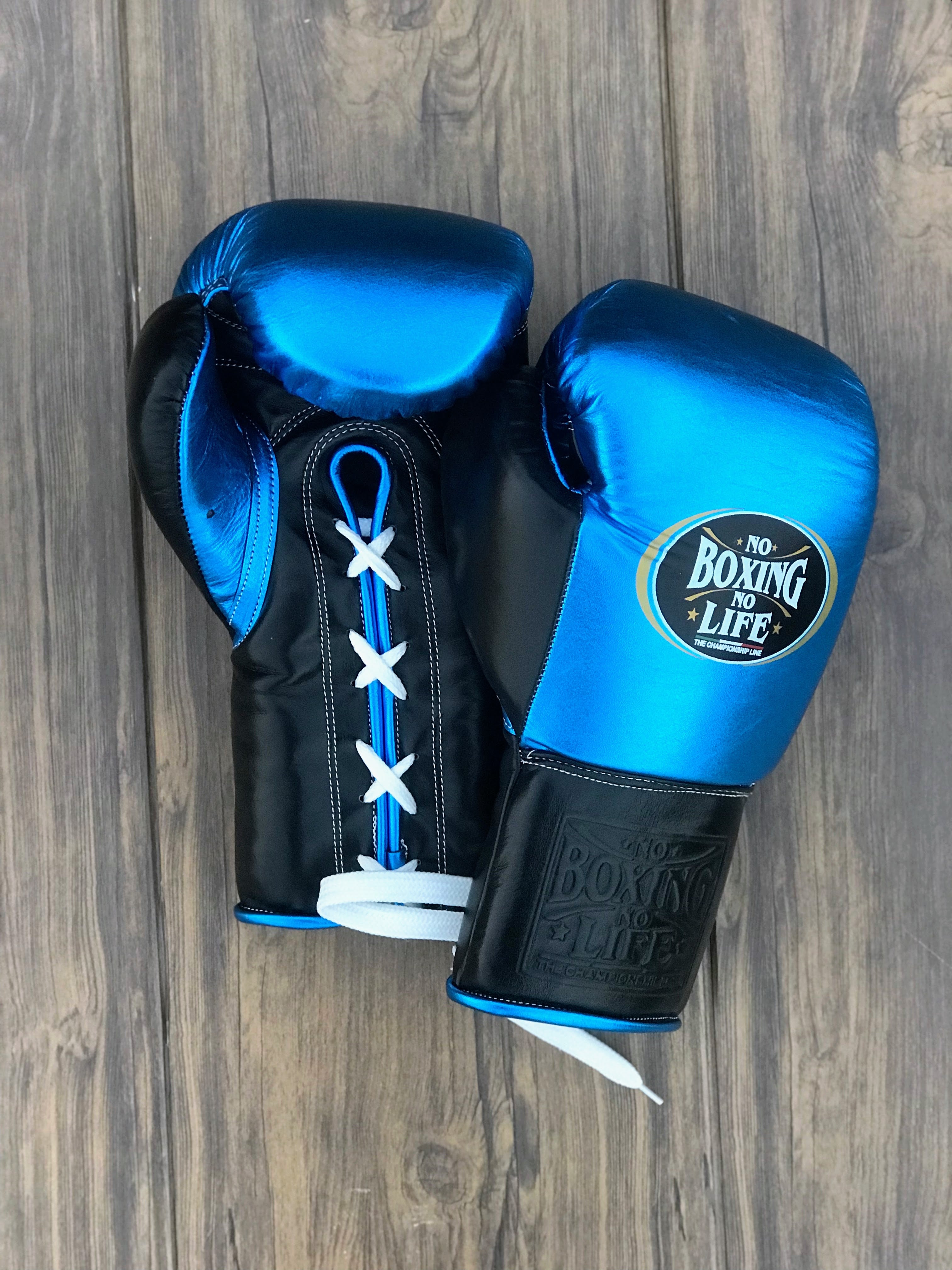 No Boxing No Life Boxing Gloves Blue/Black Sparring
