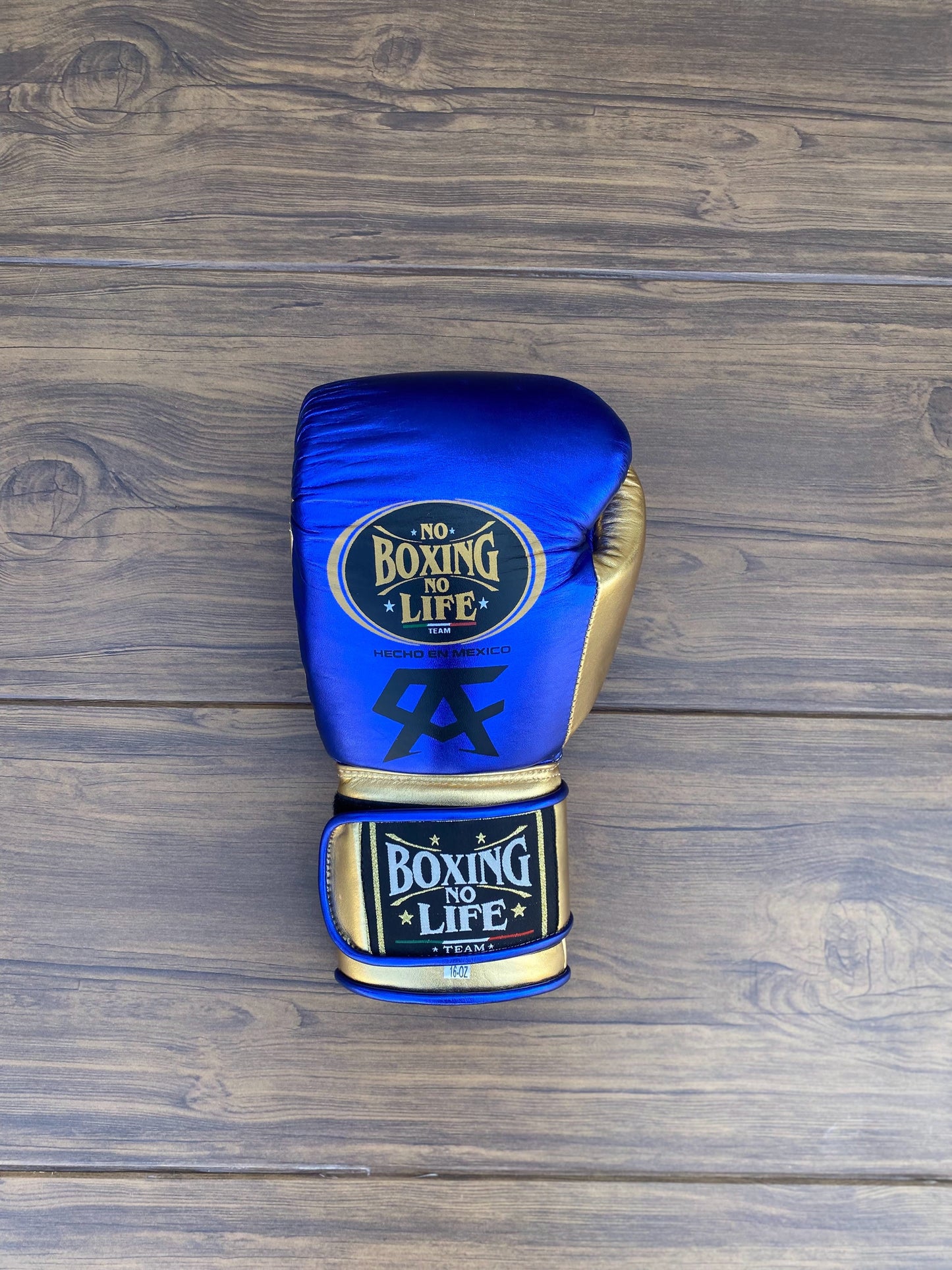 No boxing no life elite blue/Gold boxing gloves , soft cushion sparring gloves