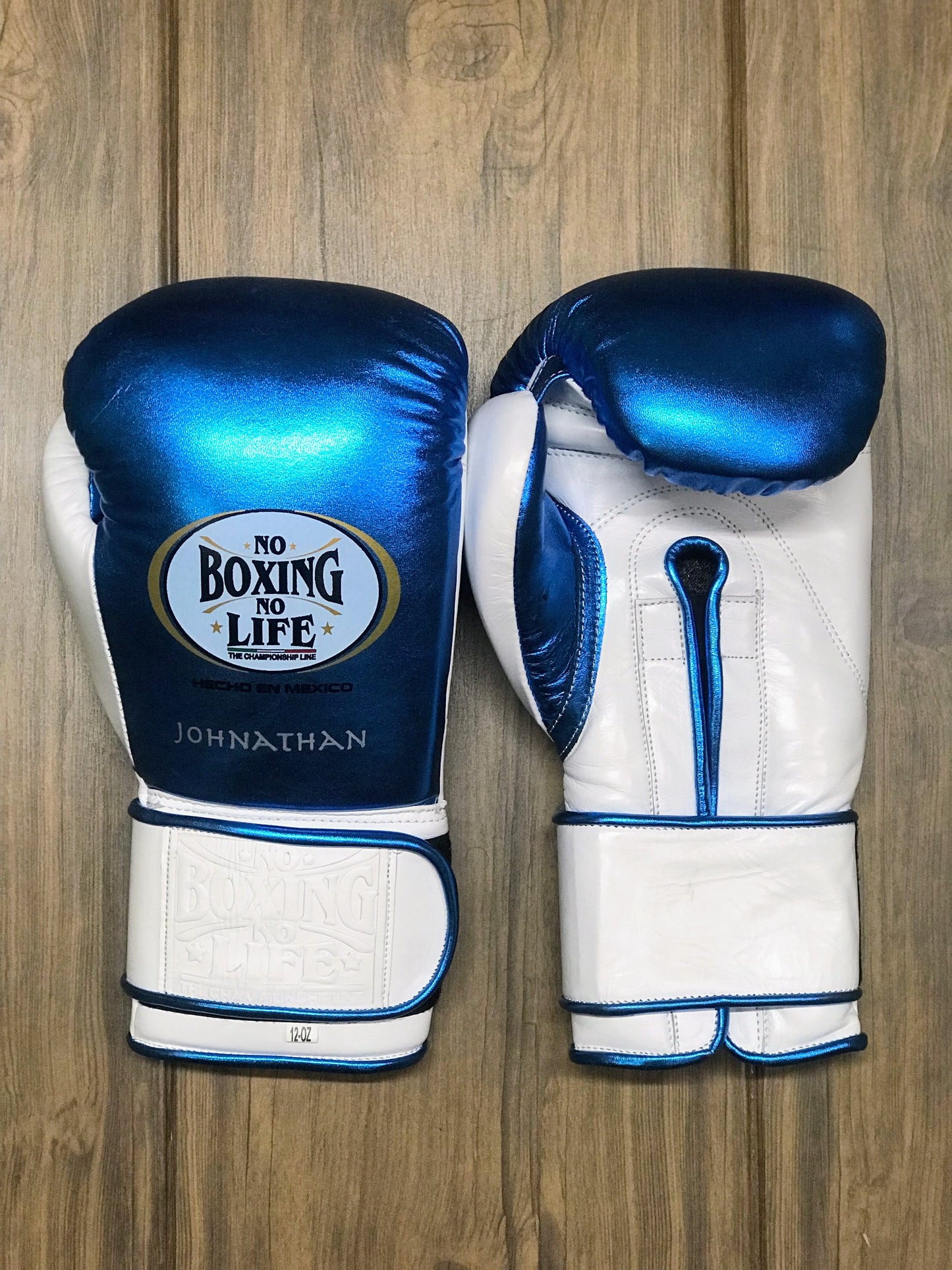 No Boxing No Life Blue/White Professional Training Boxing Gears | Customizable