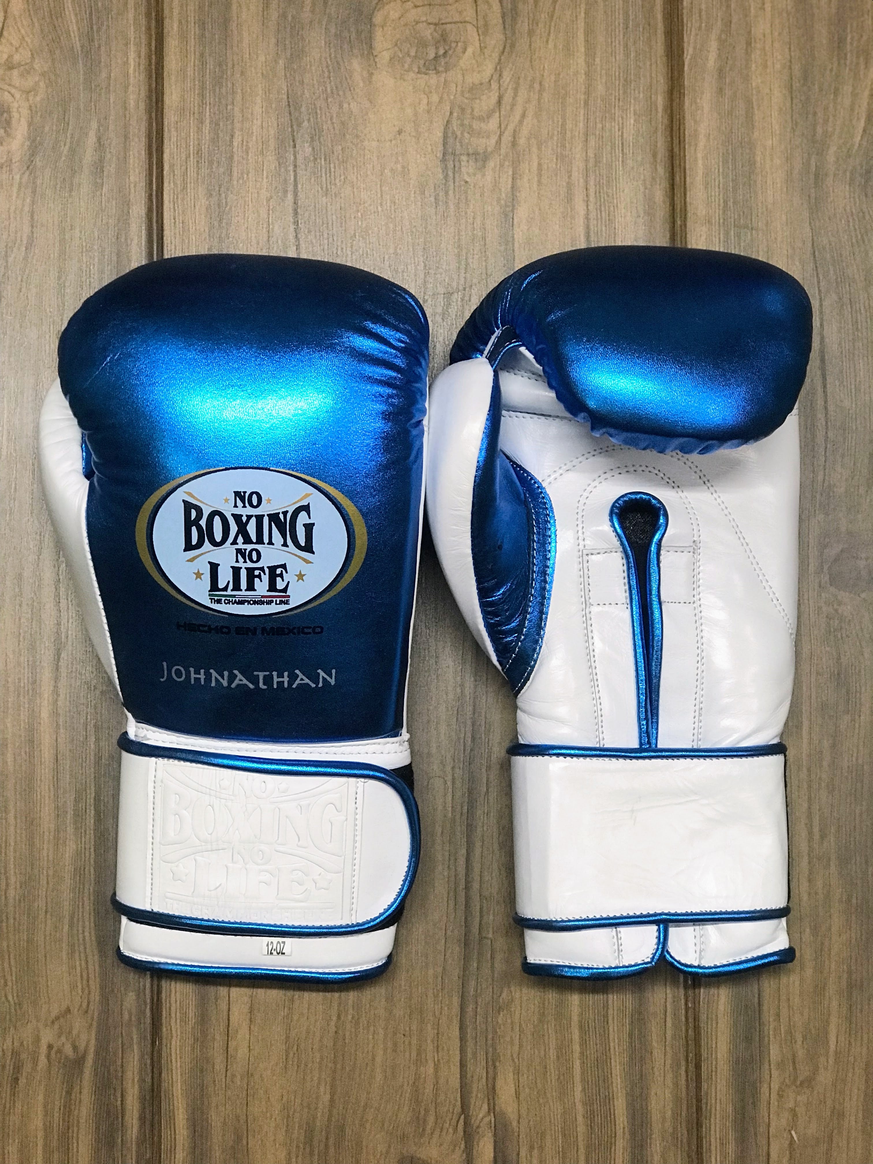 No Boxing No Life Boxing Gloves Blue/White Training