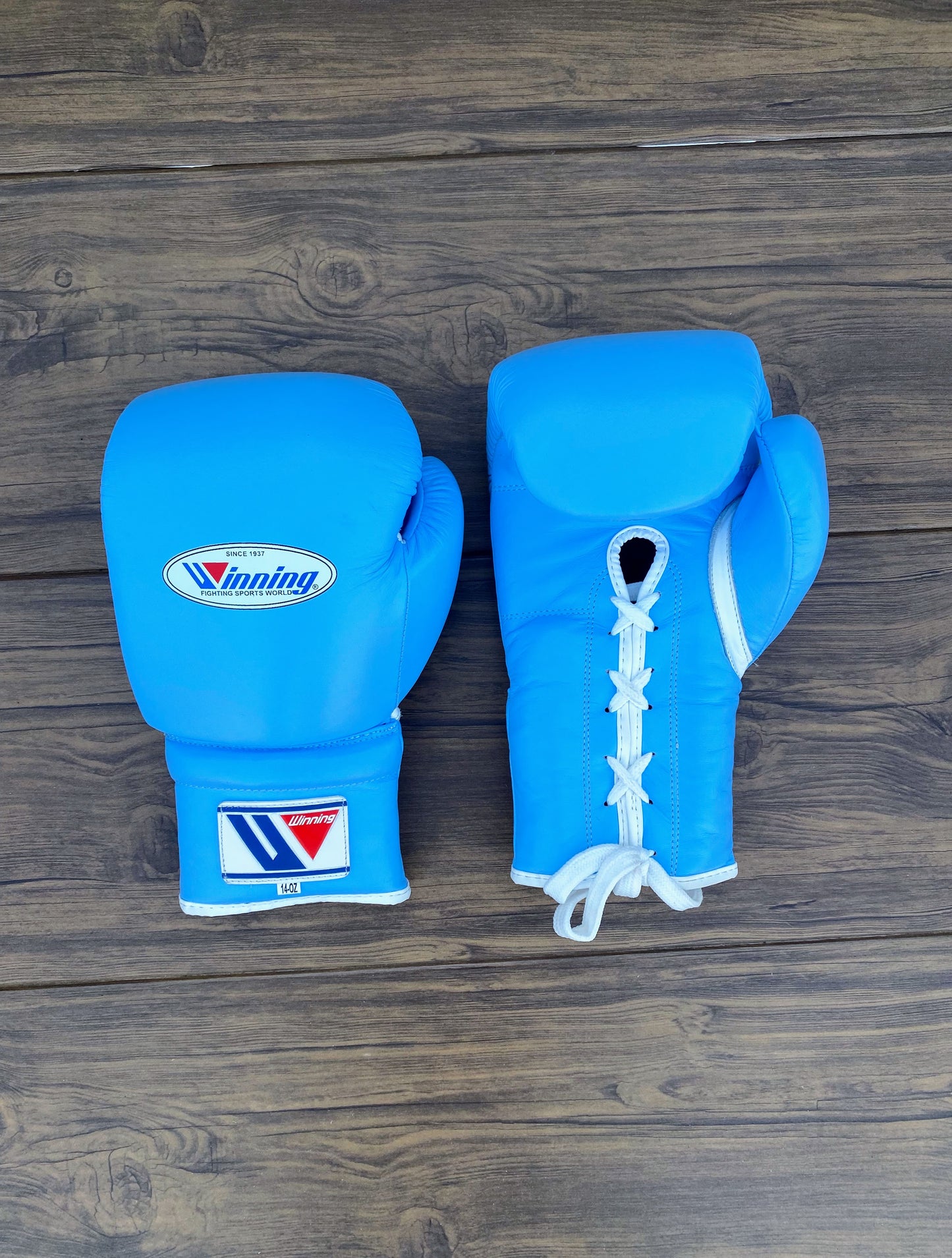 Winning Blue Boxing Gloves set | Customizable  winning Headguard and Groinguard