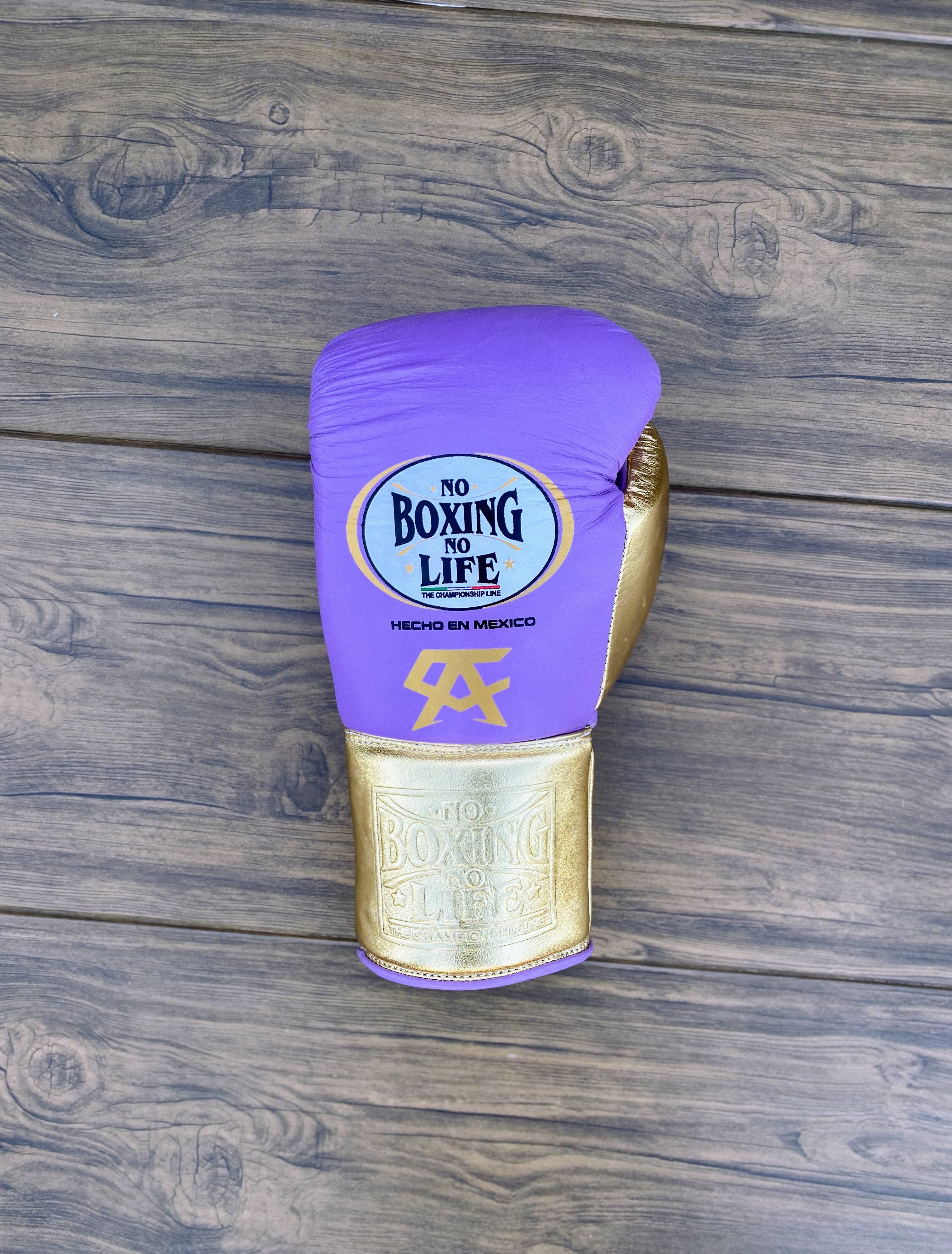 Customizable boxing glove, High Quality Gloves Purple/Gold