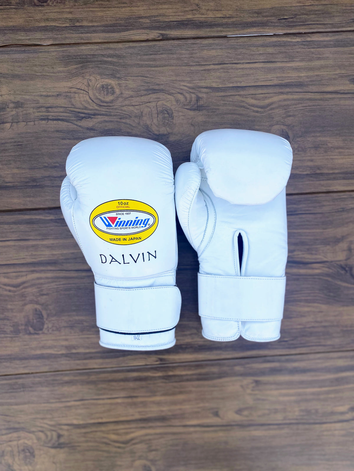 Winning Boxing Gloves White Leather