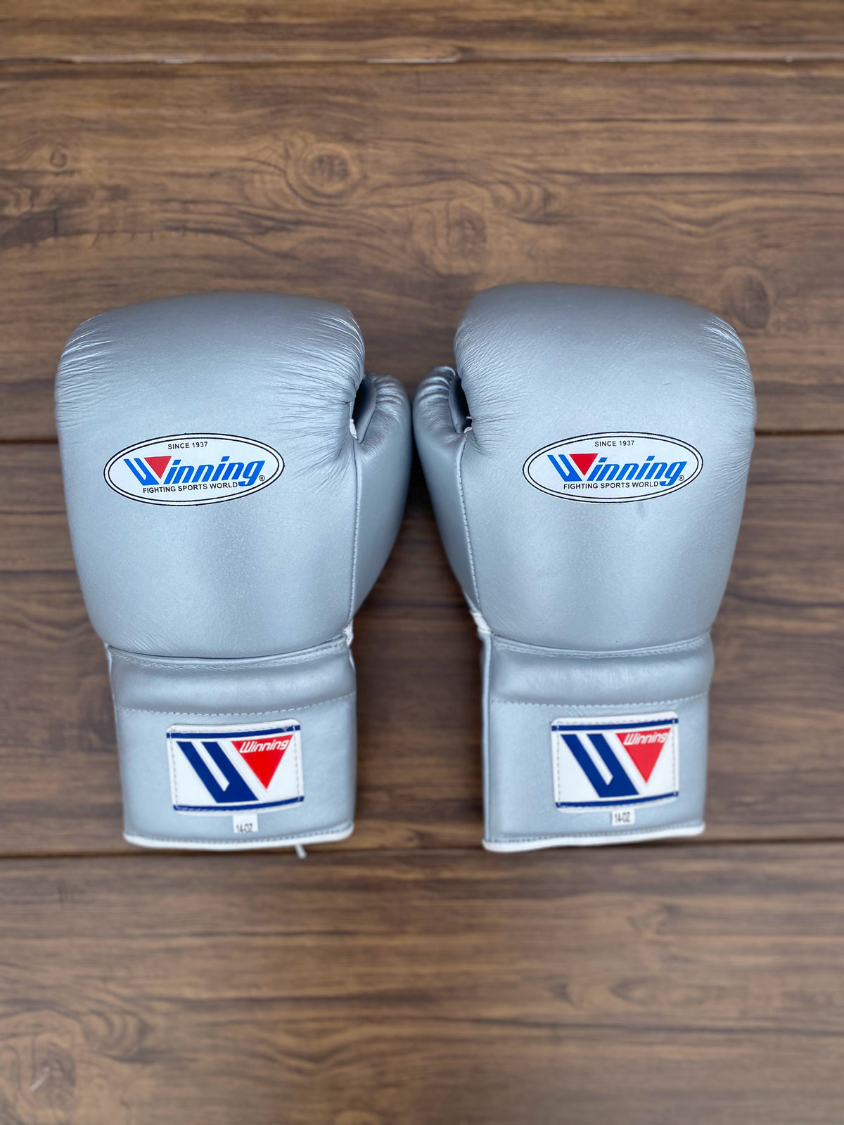 Winning Boxing Gloves Silver Custom made