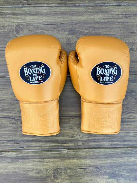 No Boxing No Life Gold Professional Training Boxing Gloves | Customizable Gears