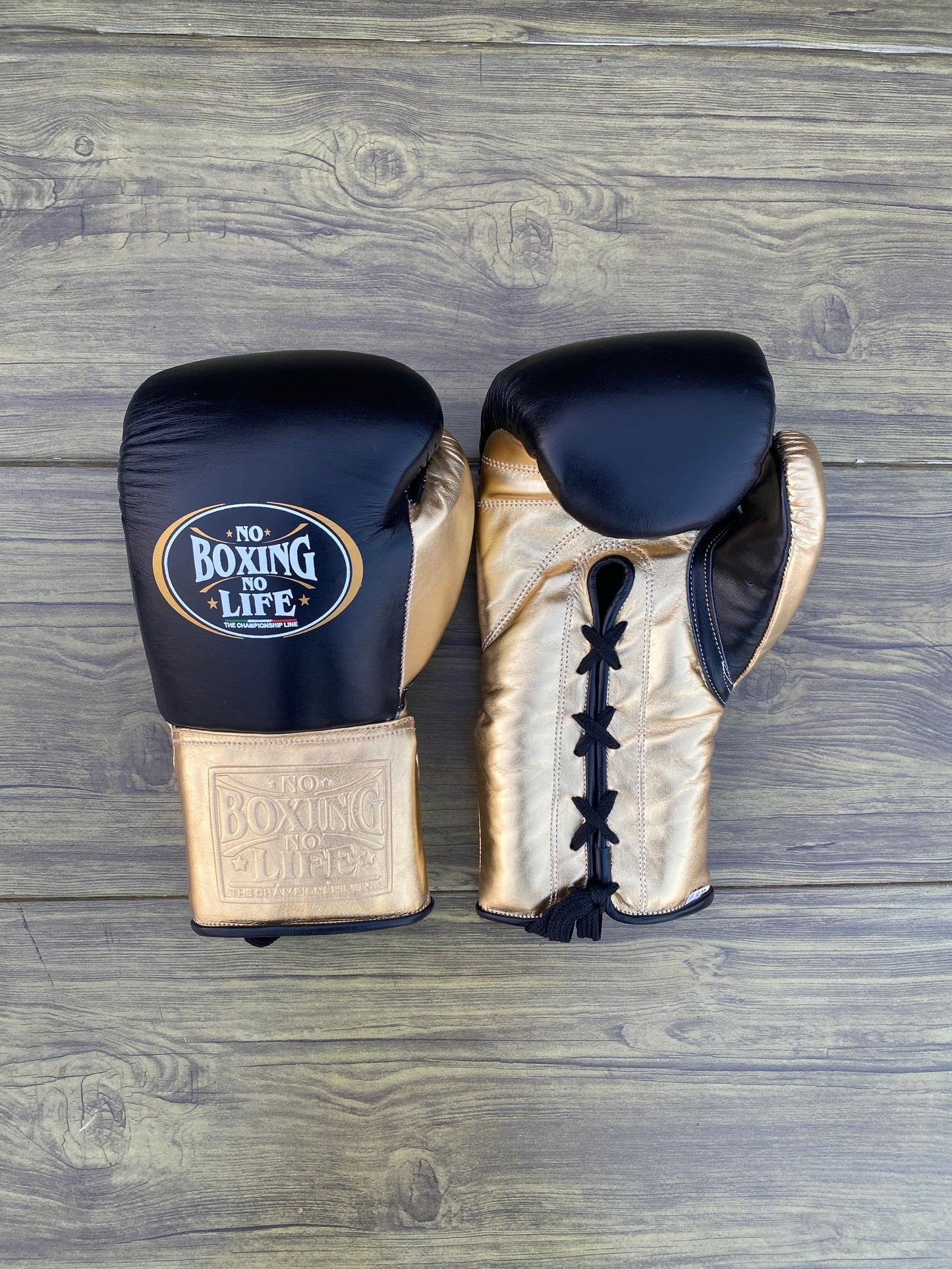No boxing no life Black/Gold boxing gloves 4-24oz , professional soft sparring gear