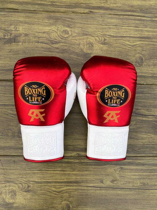 No boxing no life Red/White boxing gloves , ultra-soft cushion sparring gears