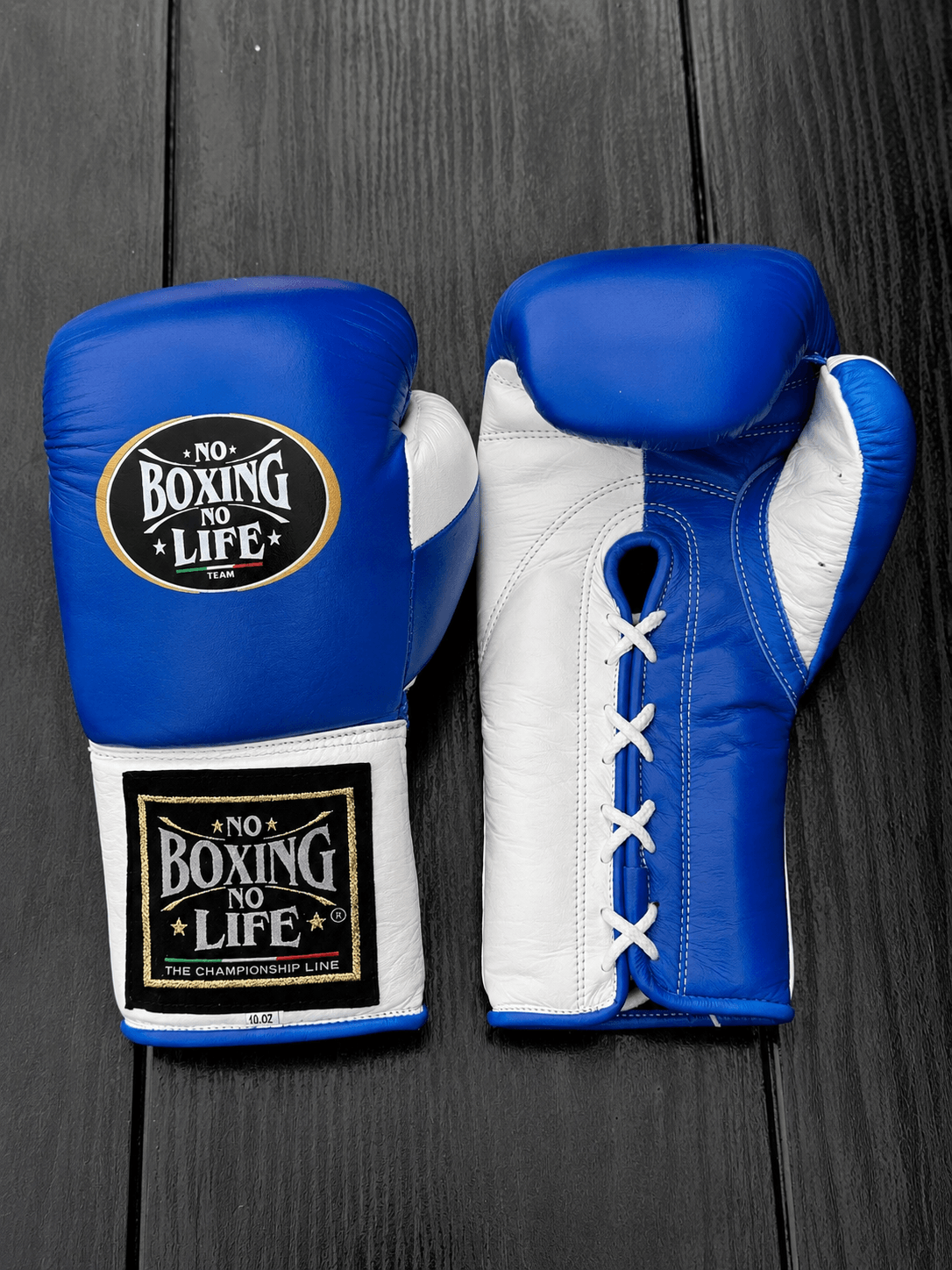 No Boxing No Life Boxing Gloves Blue/White Sparring