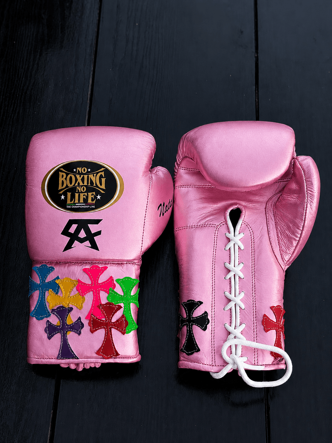 No Boxing No Life Boxing Gloves Pink Custom made