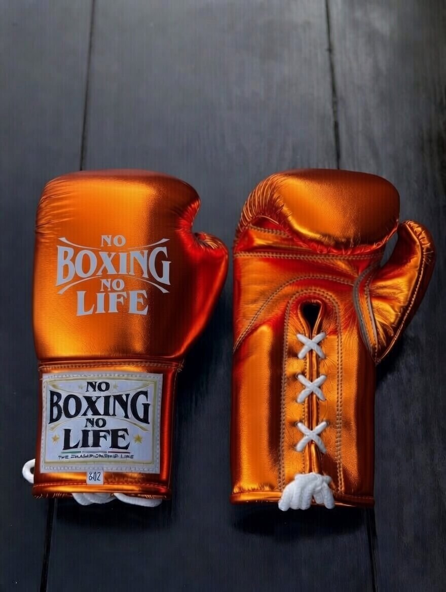 No Boxing No Life Boxing Gloves Orange Custom made