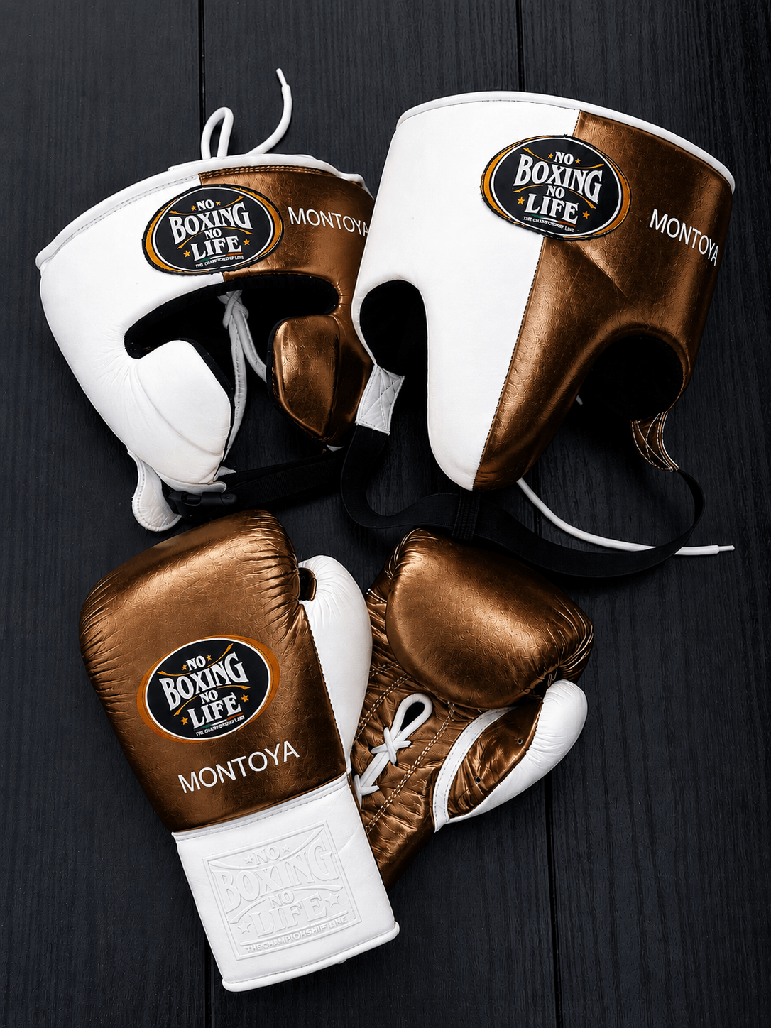 No Boxing No Life Boxing Set Brown/White Sparring Set