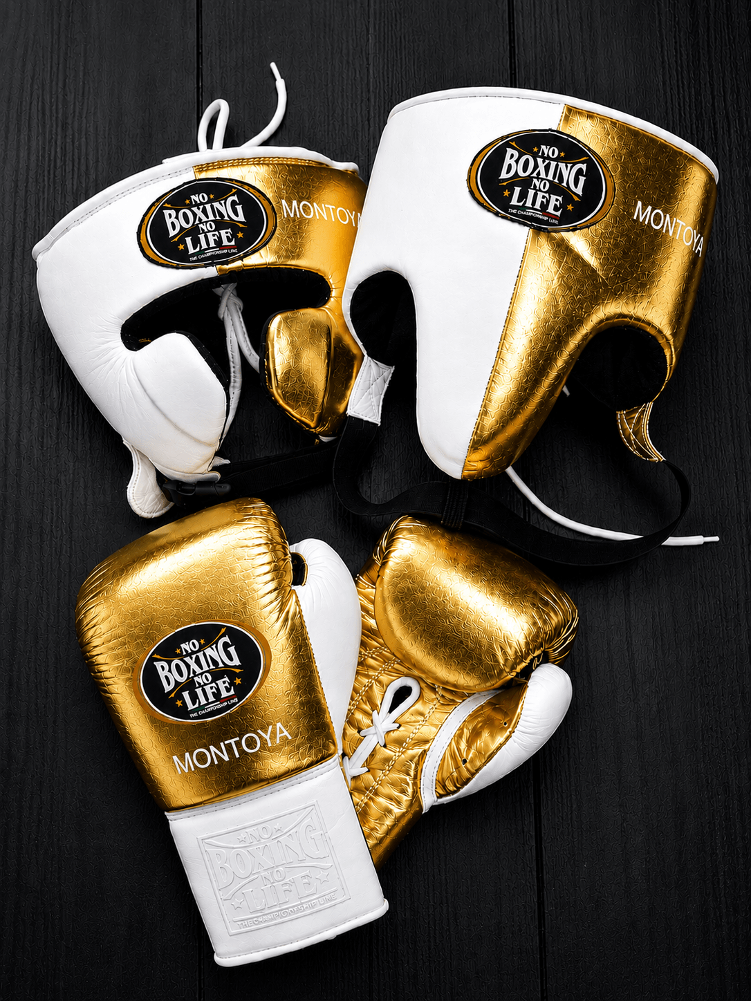 No Boxing No Life Boxing Set Gold/White Custom made