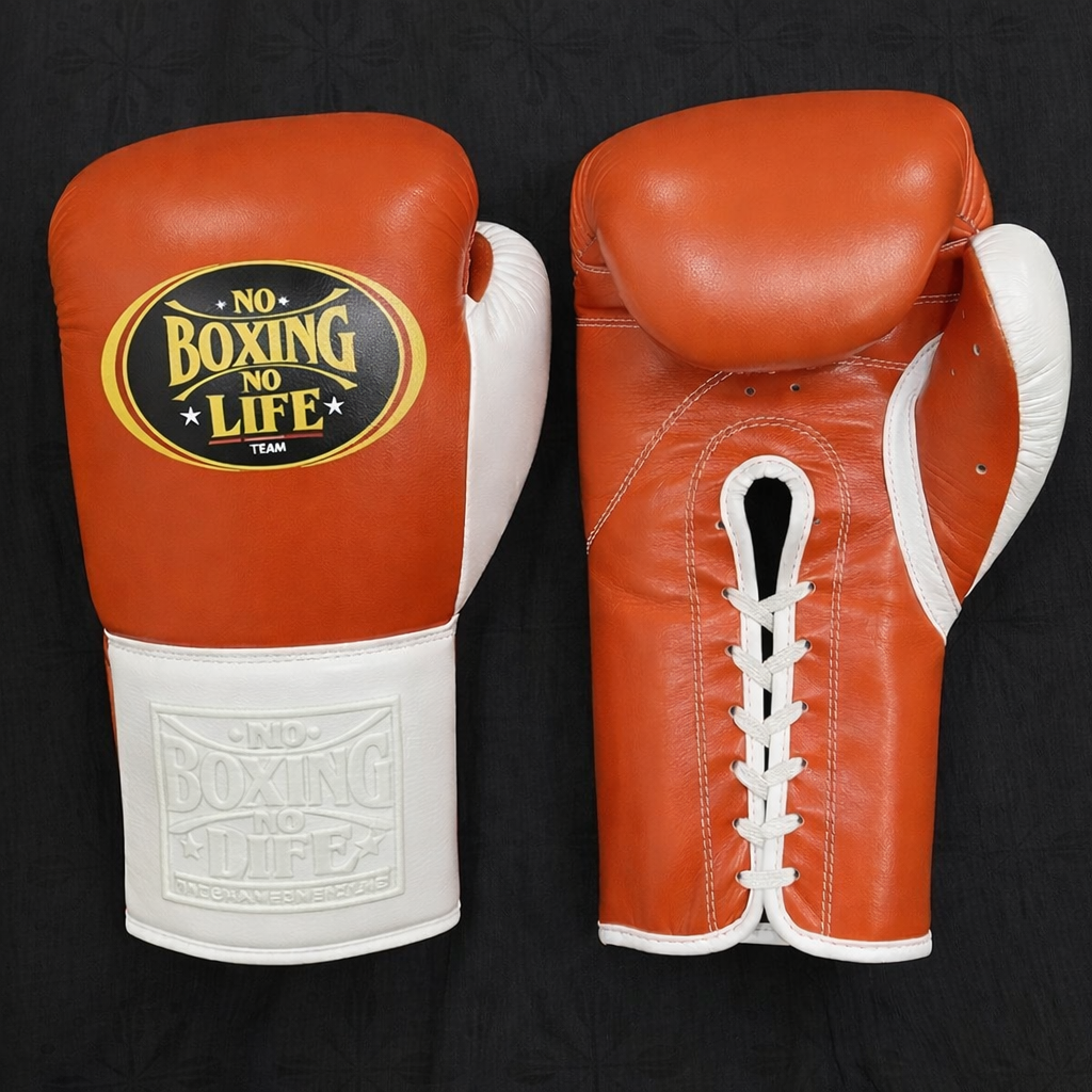 No Boxing No Life Boxing Gloves Orange/White Customizable