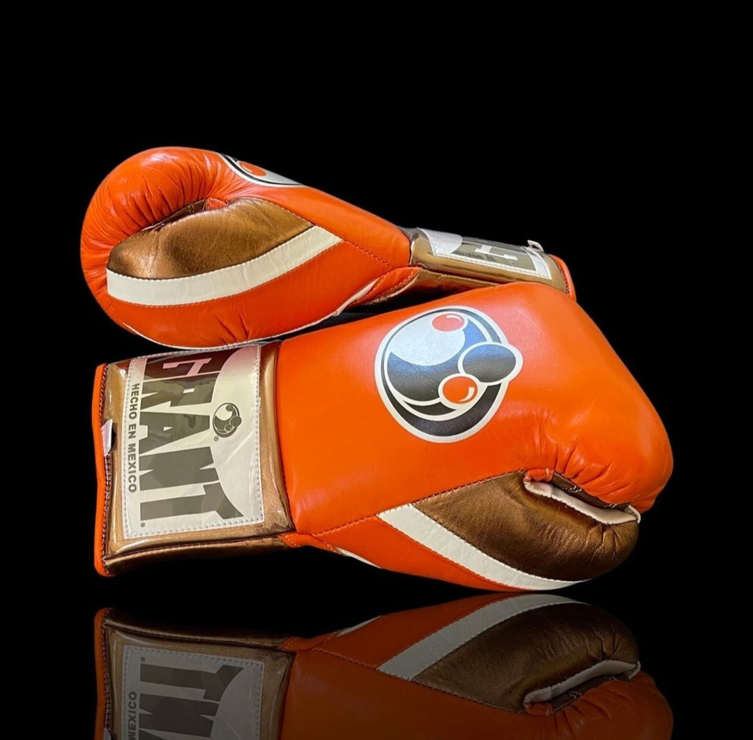 Grant Boxing Gloves Orange/Brown/White 16oz