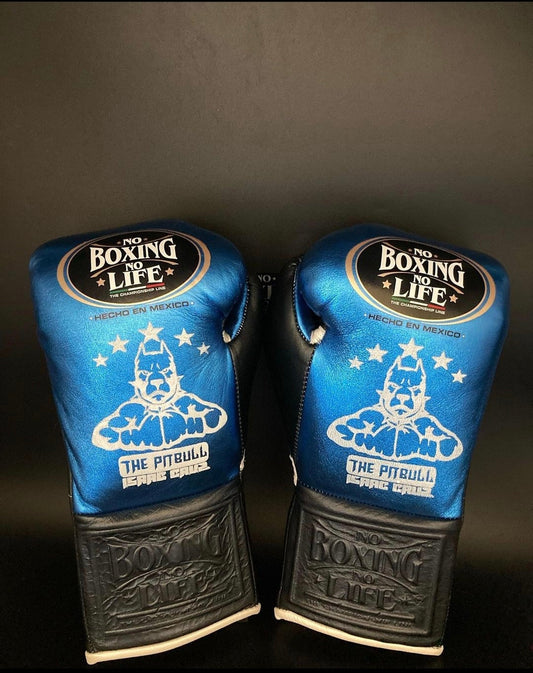 No boxing no life Black/Blue boxing gloves, premium soft-padding  training gear