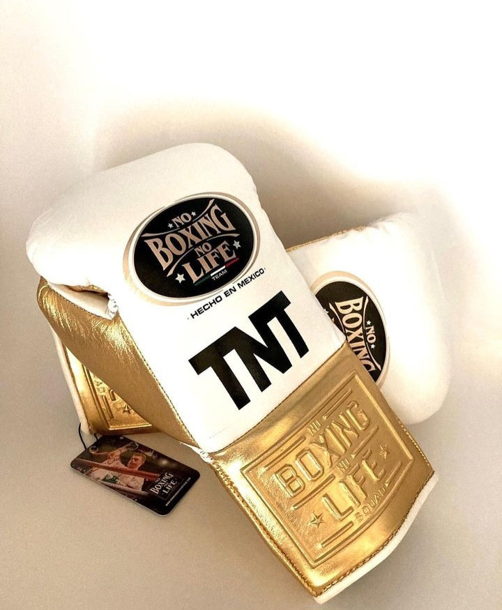 No Boxing No Life White/Gold  Professional Training Boxing Gears | Customizable