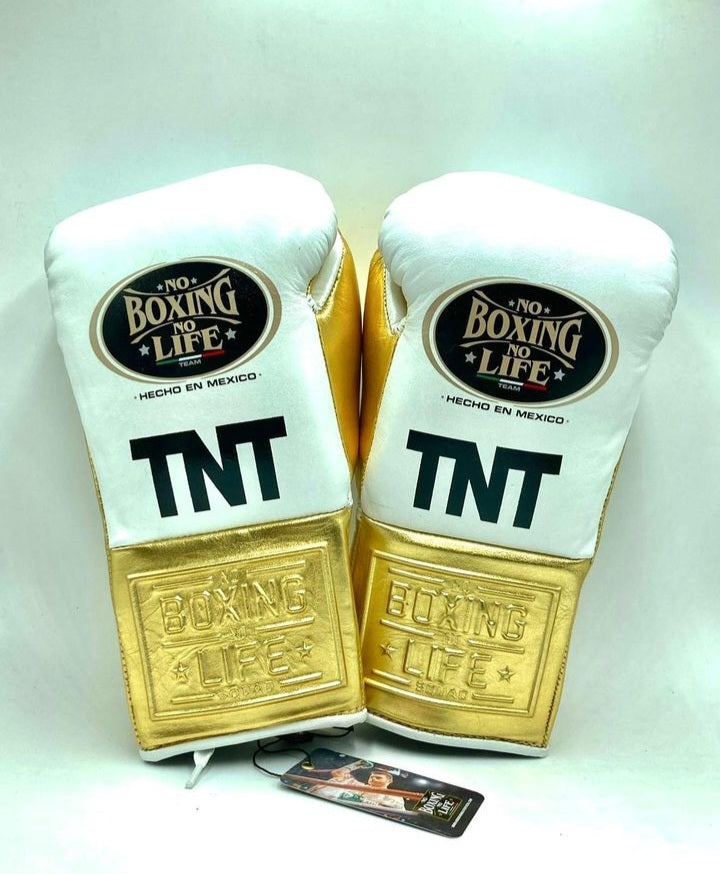 No Boxing No Life White/Gold  Professional Training Boxing Gears | Customizable