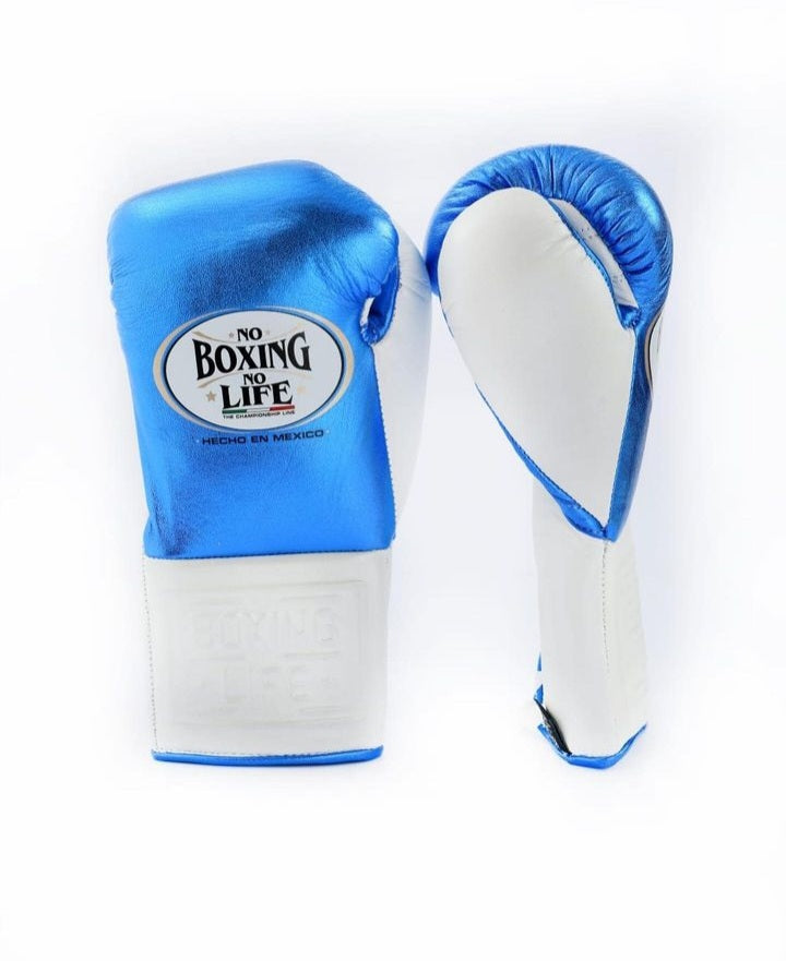 No Boxing No Life Boxing Gloves Blue/White Durable Leather