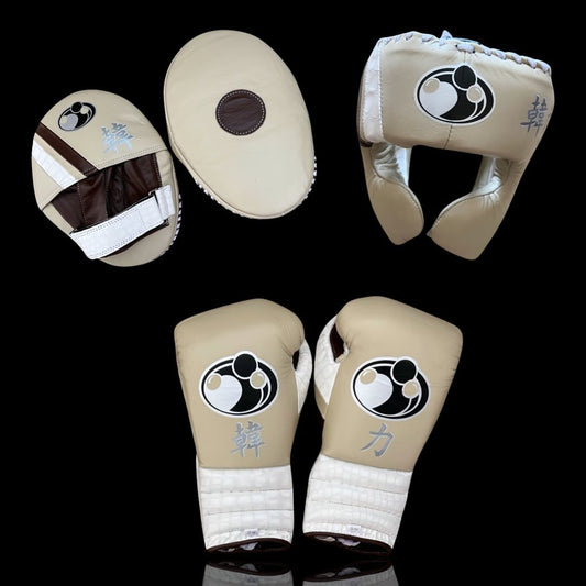Boxing Gloves Set, Skin/Brown Boxing set, Boxing Head Guard