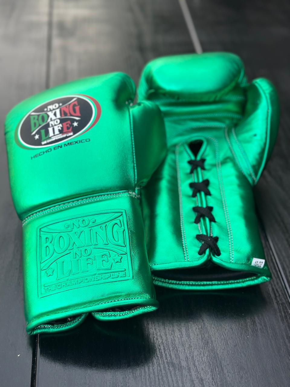 No Boxing No Life Boxing Gloves Green Comfort Leather