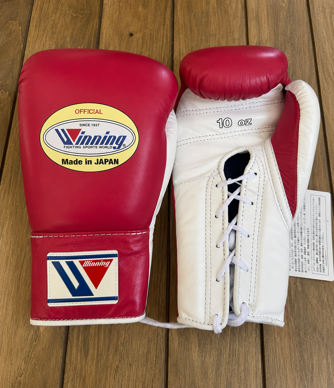 Winning Boxing Gloves Dark-Pink/White Leather Training Gloves for Boxing