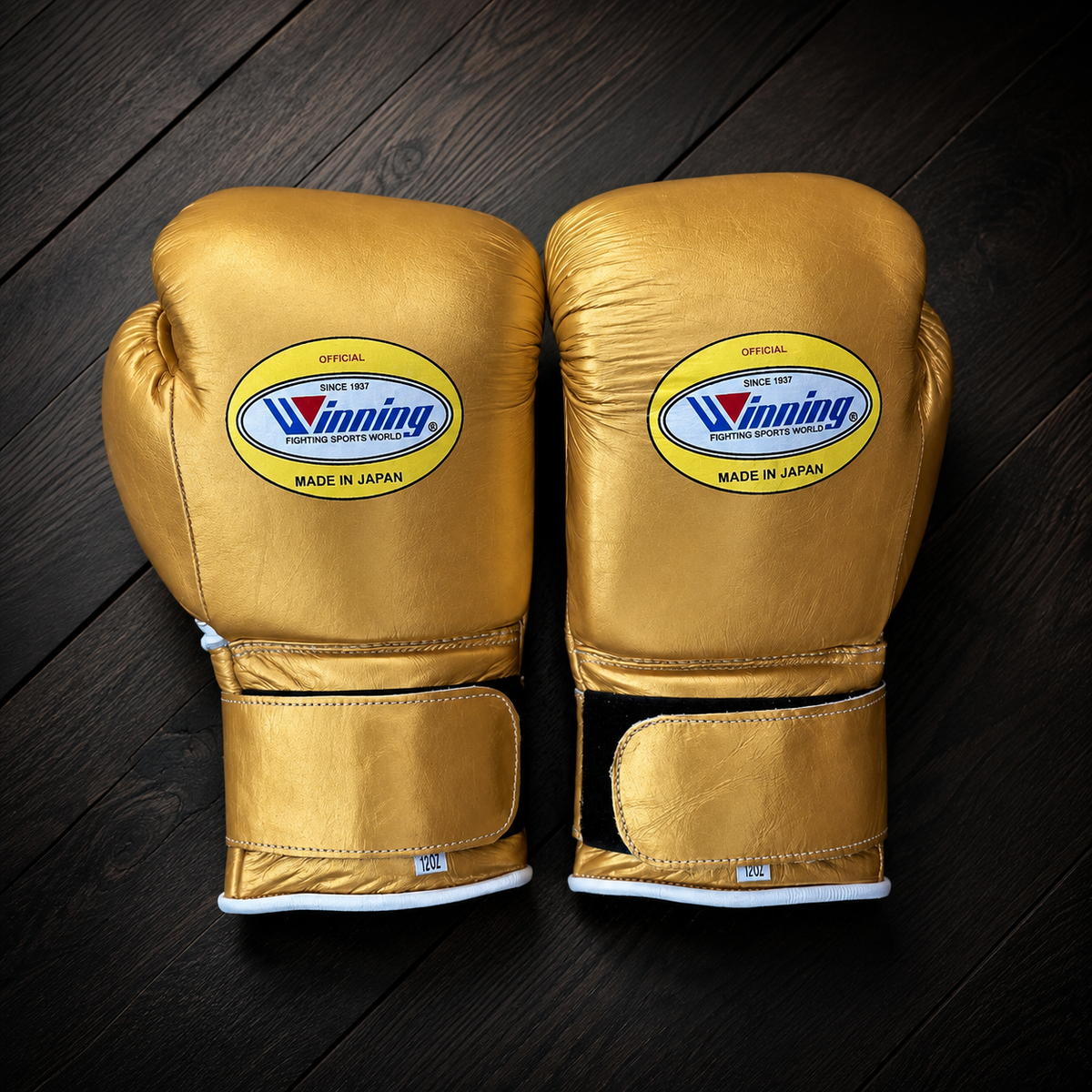Winning Gloves Gold Padded Leather Gloves Back View