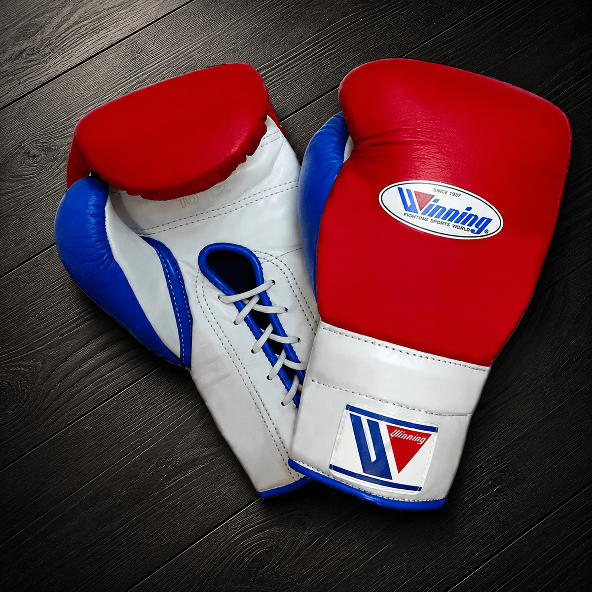 Winning Boxing Gloves Red/ White/Blue Leather Gloves for Pad Work