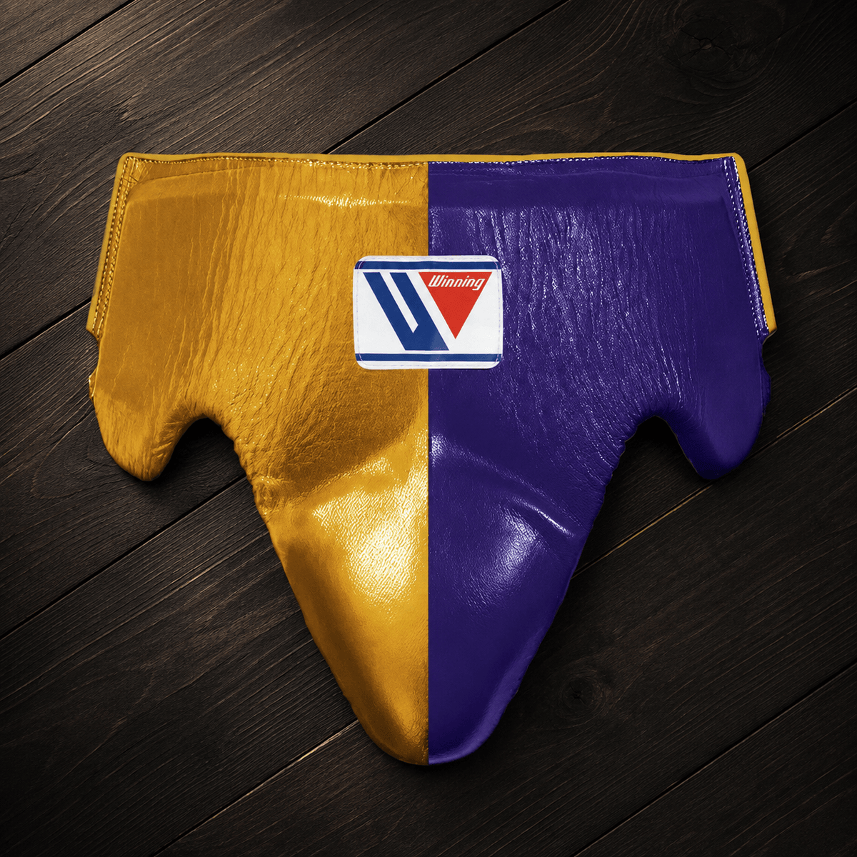 Winning Boxing Groinguard Gold/Purple Groin Cup for Combat Drills