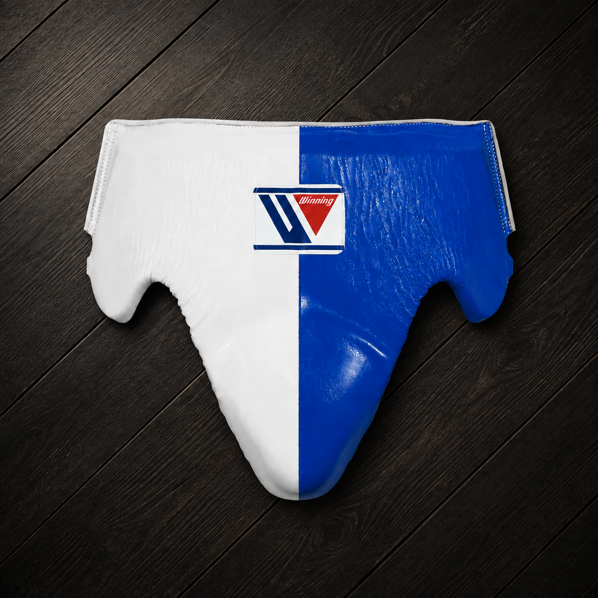 Winning Boxing Groinguard White/Blue Abdominal Guard for Sparring